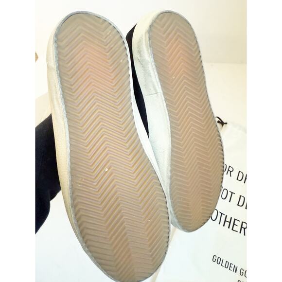 Golden Goose Super Star Classic Low Black Silver 38 Size 8 - Picture 5 of 7